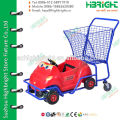 Shopping mall kids/baby/children trolley cart with toy car